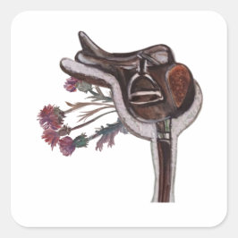 Siegelsattel Quadratischer Aufkleber