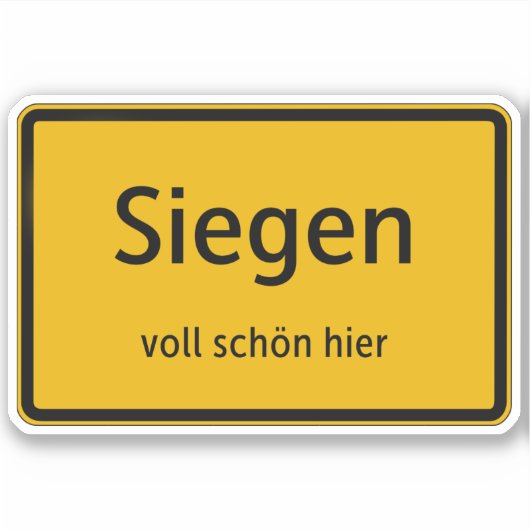 Siegen Aufkleber Sticker Autoaufkleber (Vorderseite)