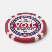 Sieger-Abstimmung Demokrat Pokerchips (Einzeln)