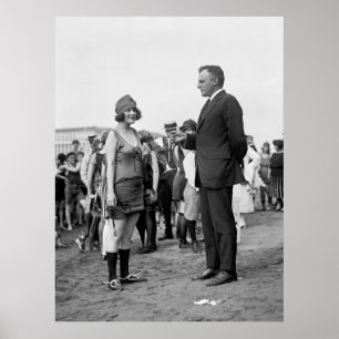 Sieger am Strand in den 20er Jahren Poster