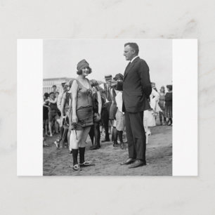 Sieger am Strand in den 20er Jahren Postkarte