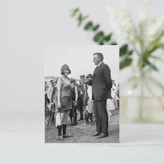 Sieger am Strand in den 20er Jahren Postkarte (Stehend Vorderseite)