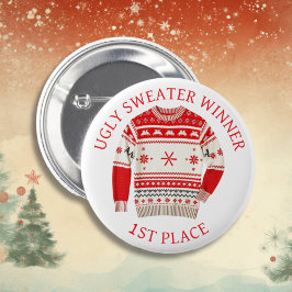 Sieger des Ugly Sweater | Weihnachten Button