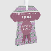 Sieger des zweiten Platzes Ugggi Weihnachts-Sweate Ornament (Vorderseite)