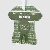 Sieger des zweiten Platzes Ugggi Weihnachts-Sweate Ornament (Vorderseite)