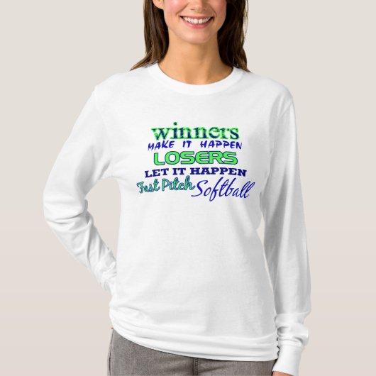 Sieger….Fasten Neigungs-Softball T-Shirt (Vorderseite)