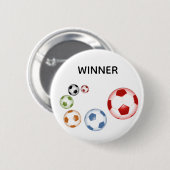 Sieger Fußball (Fußball) Balls Button (Vorne & Hinten)