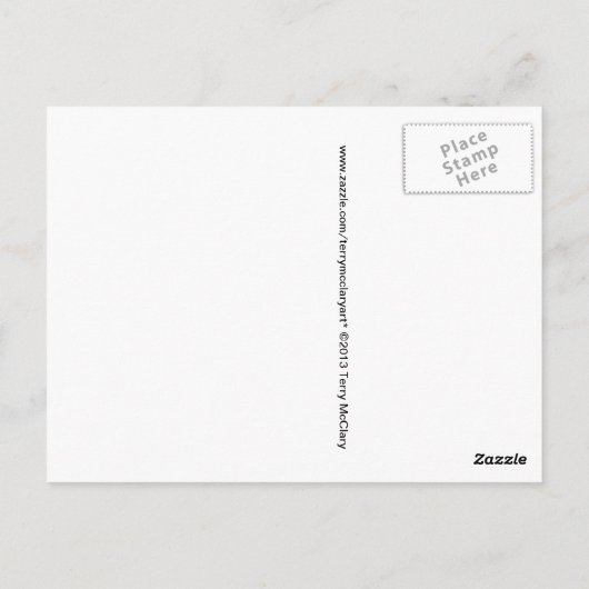 Sieger Hand Vier Aces Postkarte (Rückseite)