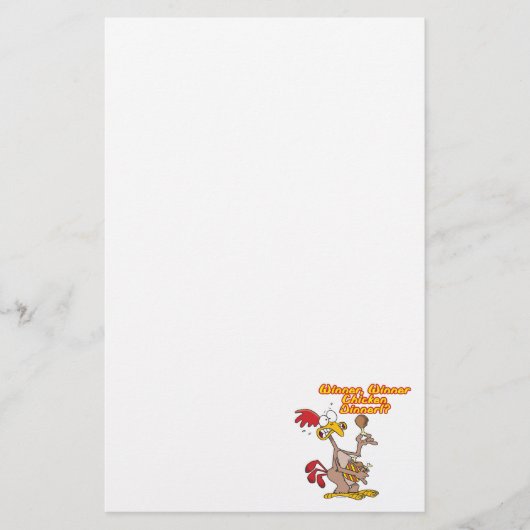 Sieger Hühnerabend Ironie-Spaß Briefpapier (Vorderseite)