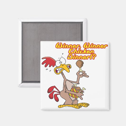 Sieger Hühnerabend Ironie-Spaß Magnet (Vorderseite/Rückseite)