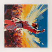 Sieger Kick: Taekwondo Champion Moment Puzzle (Horizontal)