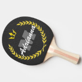 Sieger-Kranz-Monogramm und Name BlackBG Tischtennis Schläger (Seitenansicht)