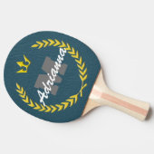 Sieger-Kranz-Monogramm und Name BlueBG Tischtennis Schläger (Seitenansicht)