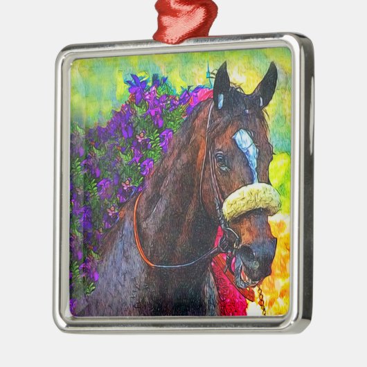 Sieger-Kreis 2 Silbernes Ornament (Links)