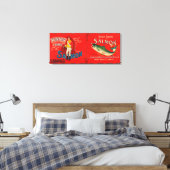 Sieger Marke Lachs Label Leinwanddruck (Insitu (Schlafzimmer))