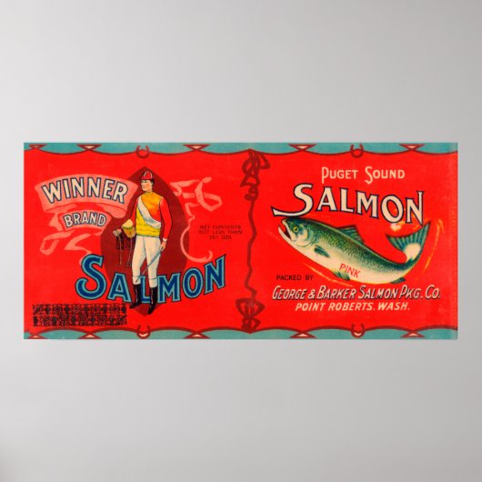 Sieger Marke Lachs Label Poster (Vorne)