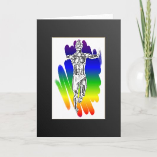 Sieger-Rainbow-Grüße-Karte Karte (Vorderseite)