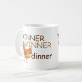 Sieger-Sieger-Huhn-Abendessen-Tasse Kaffeetasse (Vorderseite Links)