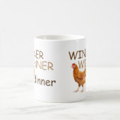 Sieger-Sieger-Huhn-Abendessen-Tasse Kaffeetasse (Mittel)