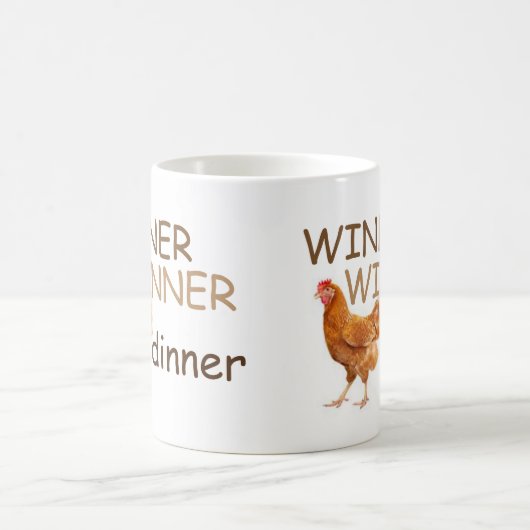 Sieger-Sieger-Huhn-Abendessen-Tasse Kaffeetasse (Mittel)