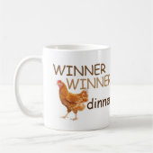 Sieger-Sieger-Huhn-Abendessen-Tasse Kaffeetasse (Links)