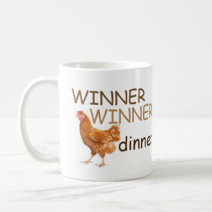 Sieger-Sieger-Huhn-Abendessen-Tasse Kaffeetasse