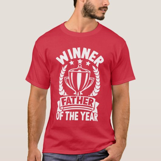 Sieger Vater des Jahres feiert den besten Vater g T-Shirt (Vorderseite)