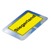 Siegerland Schild mit HimmelHintergrund Magnet (Linke Seite)