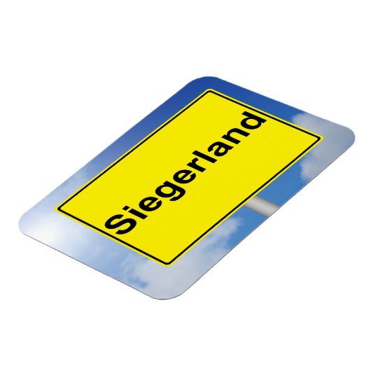 Siegerland Schild mit HimmelHintergrund Magnet (Linke Seite)