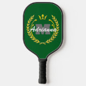 Siegermächtigung und Name GreenBG Pickleball Schläger (Rückseite)