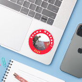 Siegesbanner Aufkleber (Laptop mit iPhone)