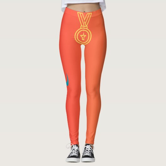 Siegesgeist olympisch Inspiriert Medaillenlegende Leggings (Vorderseite)