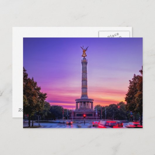Siegessäule, Berlin Victory Column Postkarte (Vorne/Hinten)