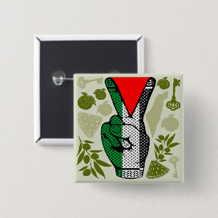 Siegessymbol Hand Widerstand Rot Dreieck Symbol Button