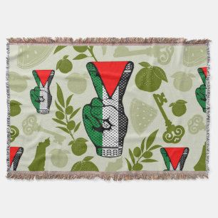 Siegessymbol Hand Widerstand Rot Dreieck Symbol Decke