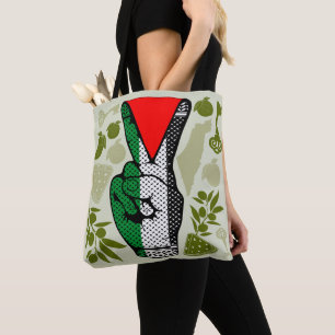Siegessymbol Hand Widerstand Rot Dreieck Symbol Tasche