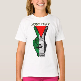 Siegessymbol Hand Widerstand rotes Dreieckssymbol T-Shirt