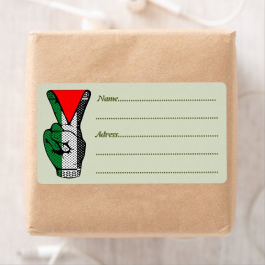 Siegessymbol Hand Widerstand rotes Dreiecksymbol (Insitu)