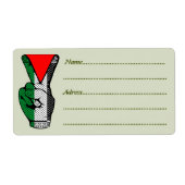 Siegessymbol Hand Widerstand rotes Dreiecksymbol (Vorne)