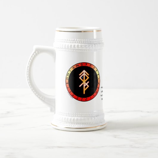Siegestanz Bind Rune Trinkstein Bierglas (Links)