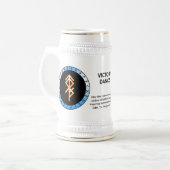 Siegestanz-Bindrune-Trinkstein Bierglas (Vorderseite Links)