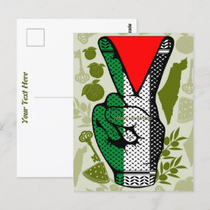 Siegeszeichen des roten Dreieck-Widerstands der Ha Postkarte