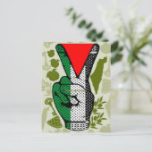 Siegeszeichen des roten Dreieck-Widerstands der Ha Postkarte (Stehend Vorderseite)