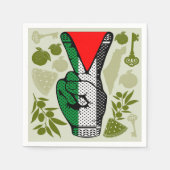 Siegeszeichen des roten Dreieck-Widerstands der Ha Serviette (Vorderseite)