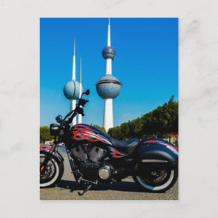 Siegeszug im Hochhaus Kuwait Towers Postkarte