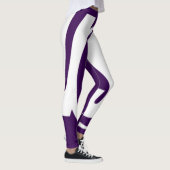 Siegeszug Leggings in Weiß und Lila (Rechts)