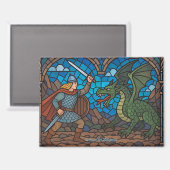 Siegfried kämpft gegen den Drachen Magnet (Vorderseite/Rückseite)