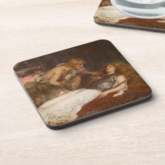 Siegfried und Brunhilde durch Butler Charless Untersetzer (Linke Seite)