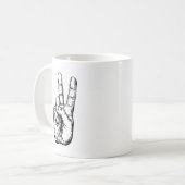 Sieggruß oder Friedenszeichen Kaffeetasse (Vorderseite Links)