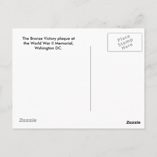 Siegplatte Postkarte (Rückseite)